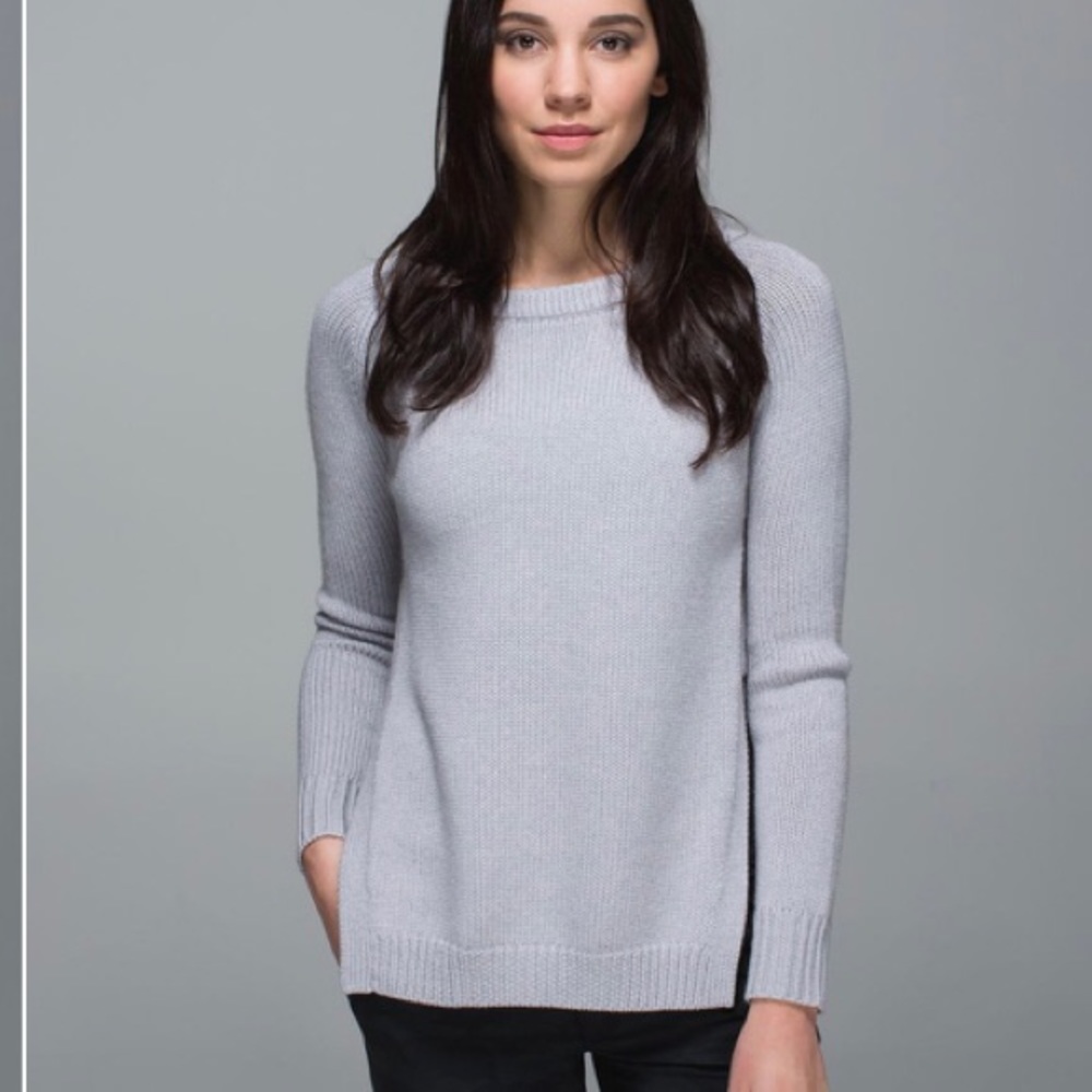 lululemon yin to you sweater blk sz 4